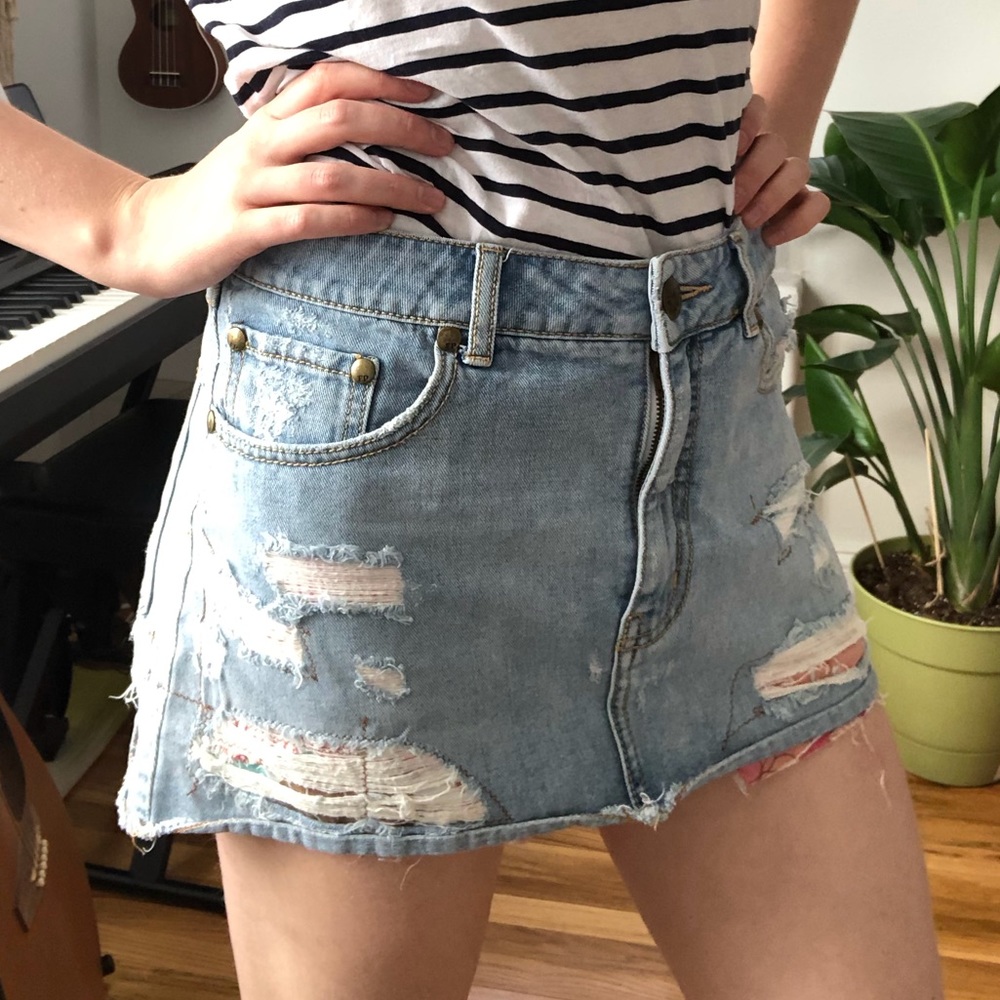 Free People Denim Skirt